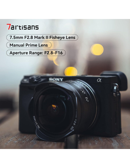 Lente Fisheye 7artisans 7.5mm F2.8 II para Canon EOS-M