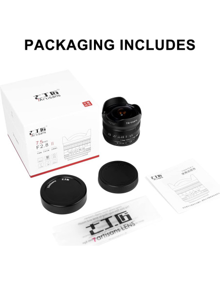 Lente Fisheye 7artisans 7.5mm F2.8 II para Canon EOS-M