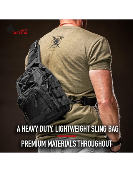 Bolsa de Hombro Compacta WOLF TACTICAL EDC - Beige