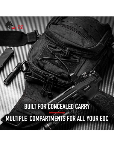 Bolsa de Hombro Compacta WOLF TACTICAL EDC - Beige