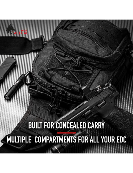 Bolsa de Hombro Compacta WOLF TACTICAL EDC - Beige