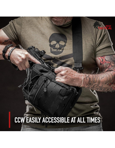 Bolsa de Hombro Compacta WOLF TACTICAL EDC - Beige