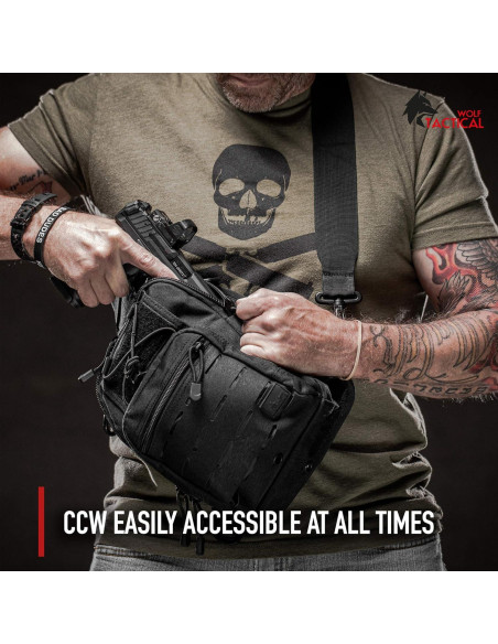 Bolsa de Hombro Compacta WOLF TACTICAL EDC - Beige