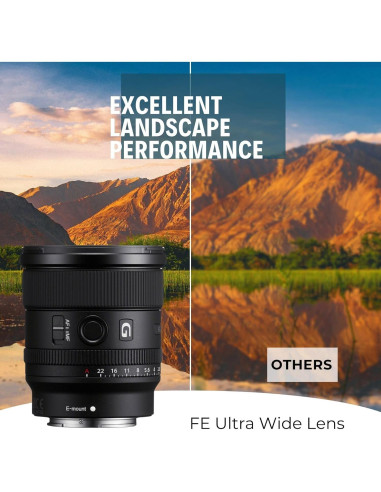 Lente Sony FE 20mm f/1.8 G Gran Angular con Accesorios