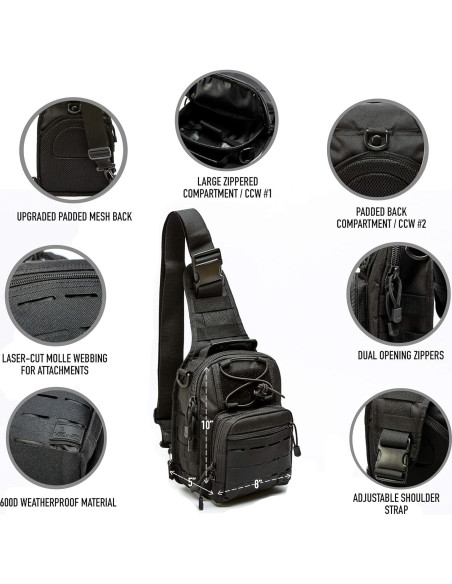 Bolsa de Hombro Compacta WOLF TACTICAL EDC - Beige