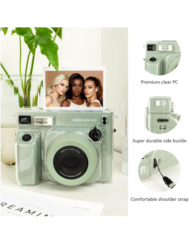 Funda Clara para Fujifilm Instax Wide 400 con Correa