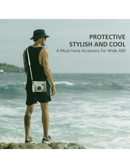 Funda Clara para Fujifilm Instax Wide 400 con Correa