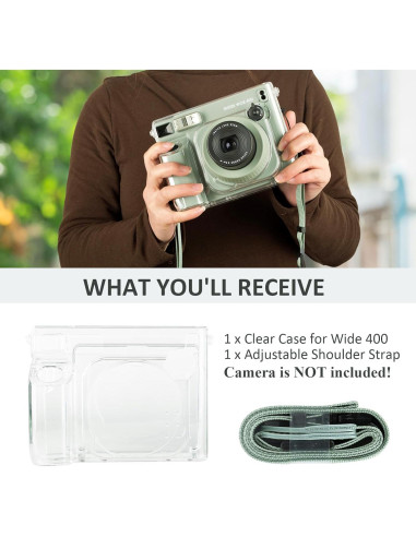 Funda Clara para Fujifilm Instax Wide 400 con Correa