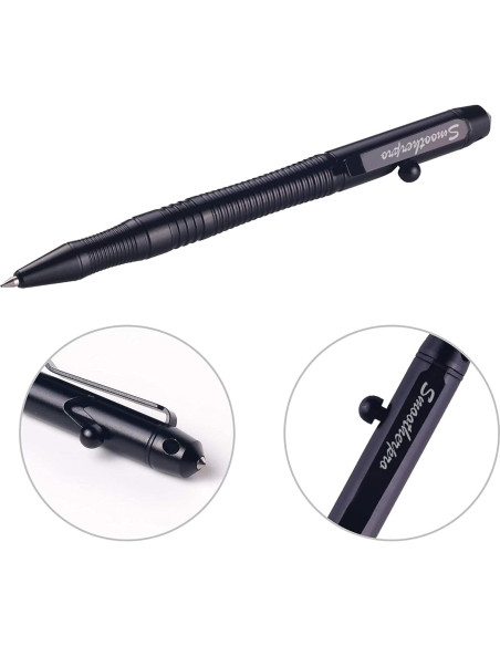 Bolígrafo Retráctil SMOOTHERPRO TG205 Aluminio Negro