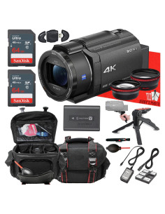 Sony FDR-AX43 Handycam 4K + Lentes + 2x64GB + Trípode