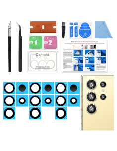 Reemplazo Cristal Lente Cámara Samsung Galaxy S24 Ultra - 3 Pzs