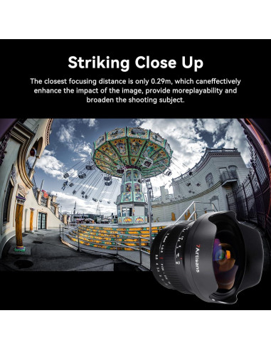 Lente Fisheye 7artisans 7.5mm F3.5 APS-C para Nikon DSLR