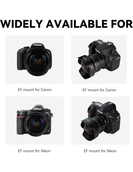 Lente Fisheye 7artisans 7.5mm F3.5 APS-C para Nikon DSLR