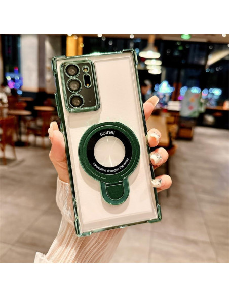 Funda Militar Verde para Samsung Galaxy S24 Ultra con Soporte Magsafe