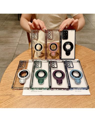 Funda Militar Verde para Samsung Galaxy S24 Ultra con Soporte Magsafe