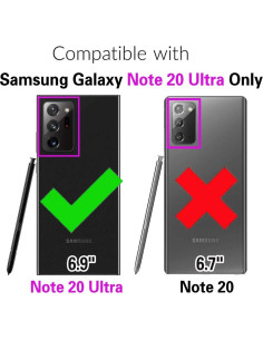 Funda de Cartera Rosa Furiet para Samsung Galaxy Note 20 Ultra 2