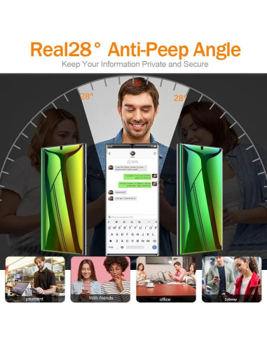 Protector de Pantalla Privacidad ELEYBTEH para Samsung Galaxy S25 Ultra