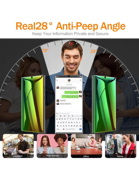 Protector de Pantalla Privacidad ELEYBTEH para Samsung Galaxy S25 Ultra