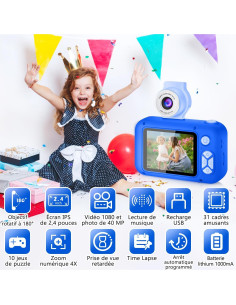 Cámara Digital Infantil ARNSSIEN X101 180 Pantalla 2.4" 2