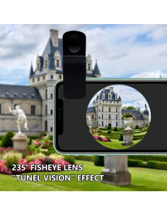 Lente Ojo de Pez 235 para Smartphone - Clip Universal 2