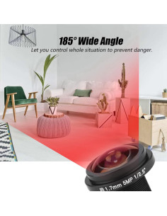 Lente de Cámara de Seguridad Ojo de Pez MUNEFE 1.7mm Gran Angular 2