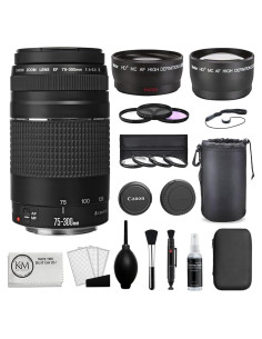 Lente Canon EF 75-300mm f/4-5.6 III + Accesorios de Limpieza