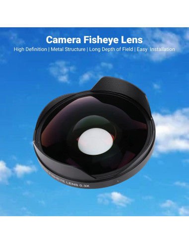 Lente Ojo de Pez Gran Angular 0.3X Ciciglow 72mm HD