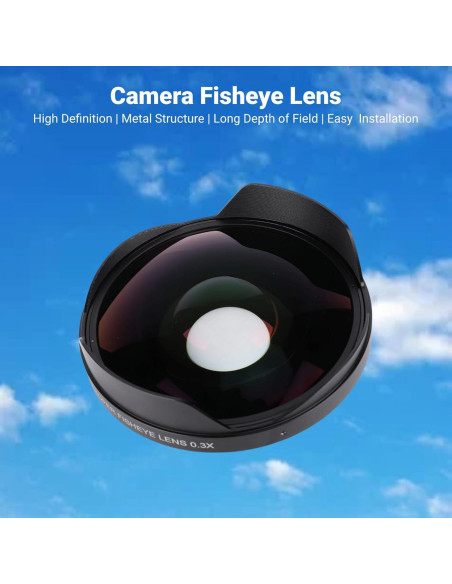 Lente Ojo de Pez Gran Angular 0.3X Ciciglow 72mm HD