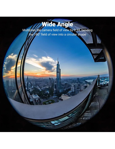 Lente Ojo de Pez Gran Angular 0.3X Ciciglow 72mm HD