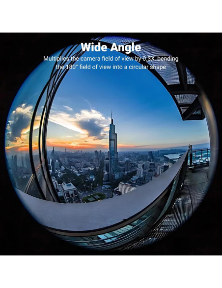 Lente Ojo de Pez Gran Angular 0.3X Ciciglow 72mm HD