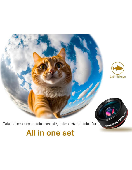 Lente de Cámara Ojo de Pez ULVEOL para iPhone 235 HD 3 en 1 Lente de Cámara Ojo de Pez ULVEOL para iPhone 235 HD 3 en 1