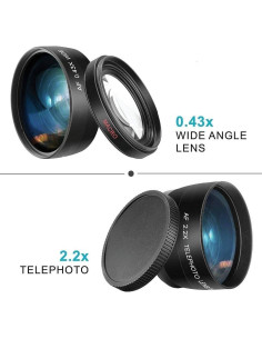 Kit de Lentes Telefoto y Gran Angular HD 2 Piezas Sony Alpha A6000 2