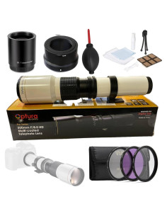 Lente Telefoto Manual OPTURA HD 500mm f/8 para Panasonic