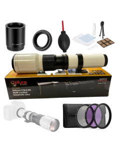 Lente Telefoto Manual OPTURA HD 500mm f/8 para Pentax