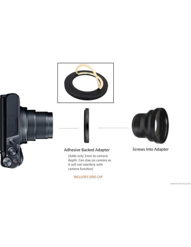 Lente Telefoto Digital Nc 2.2X para Sony ZV-1 con Adaptador