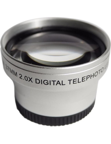 Lente Telefoto 37mm 2X eCostConnection con Macro para Cámaras