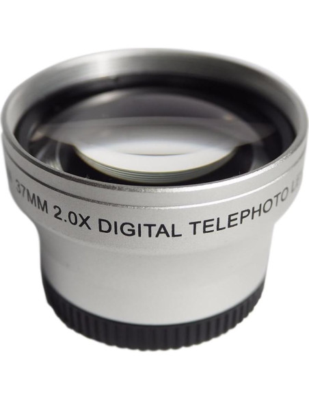 Lente Telefoto 37mm 2X eCostConnection con Macro para Cámaras Lente Telefoto 37mm 2X eCostConnection con Macro para Cámaras