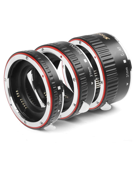 Juego de Tubos de Extensión Macro SHOOT para Canon EOS 13mm 21mm 31mm