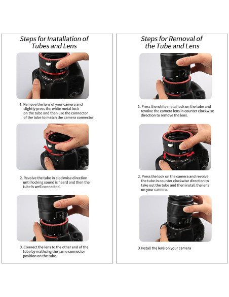 Juego de Tubos de Extensión Macro SHOOT para Canon EOS 13mm 21mm 31mm