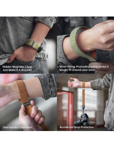 Correa de Muñeca PGYTECH Ajustable para Cámaras hasta 25kg - Verde 2