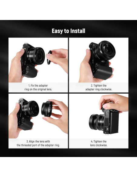 Lente Macro 22mm NEEWER LS-27 para Fotografía de Primer Plano Lente Macro 22mm NEEWER LS-27 para Fotografía de Primer Plano