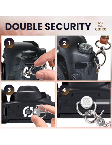 Arnés de cámara doble Pro In Style para 2 cámaras - Cuero marrón