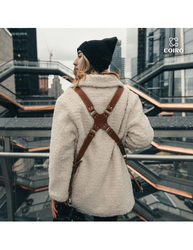 Arnés de cámara doble Pro In Style para 2 cámaras - Cuero marrón