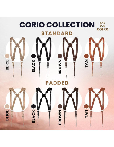 Arnés de cámara doble Pro In Style para 2 cámaras - Cuero marrón