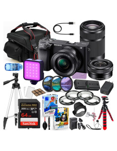 Cámara Sin Espejo Sony a6400 con Lentes 16-50mm y 55-210mm