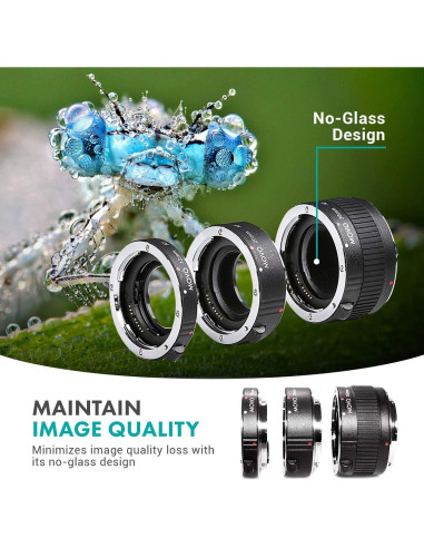 Juego de Tubos de Extensión Macro AF Movo MT-S68 3 Piezas