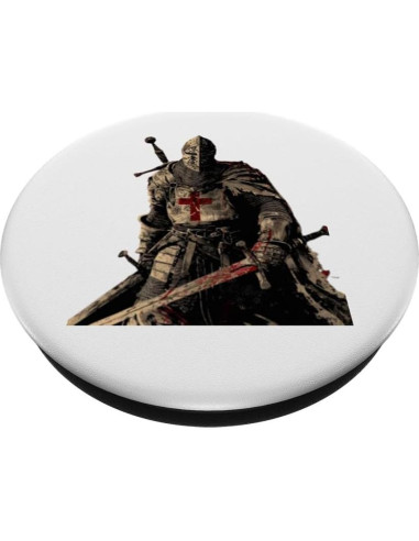PopSockets Adhesivo PopGrip Caballero Templario Negro