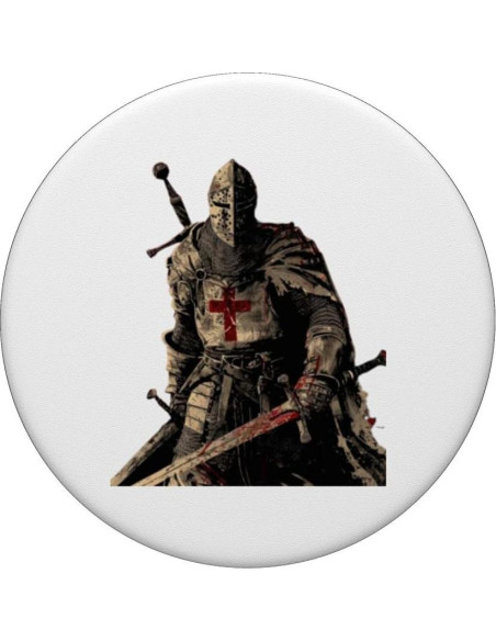 PopSockets Adhesivo PopGrip Caballero Templario Negro PopSockets Adhesivo PopGrip Caballero Templario Negro