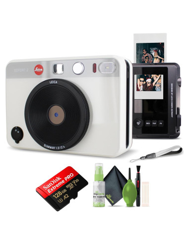 Cámara Instantánea Híbrida Leica SOFORT 2 Blanca + 128GB