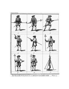Póster Ejercicios Soldados Británicos Doble Armados 61x91cm